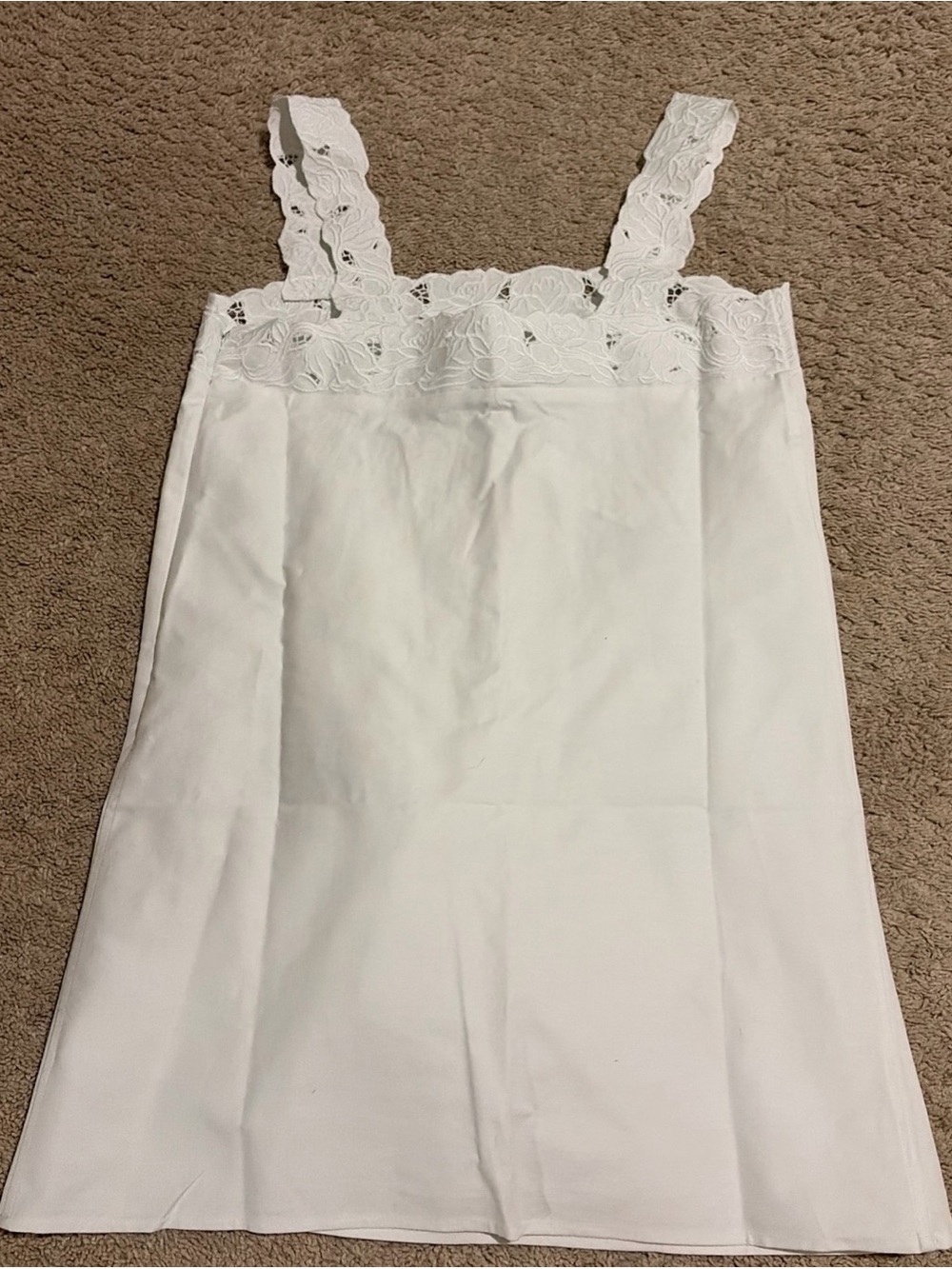 NWT J. Crew Ondine White 100% Cotton Poplin Mini Dress Size Small Embroidered - Picture 7 of 7